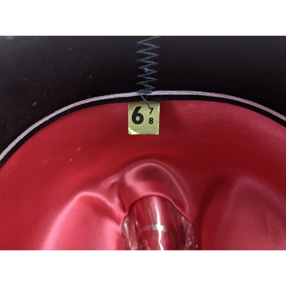 Vintage Smithbilt Cowboy Western Hat 6 7/8 Black Wool Felt 3X Calgary Canada - Picture 11 of 11